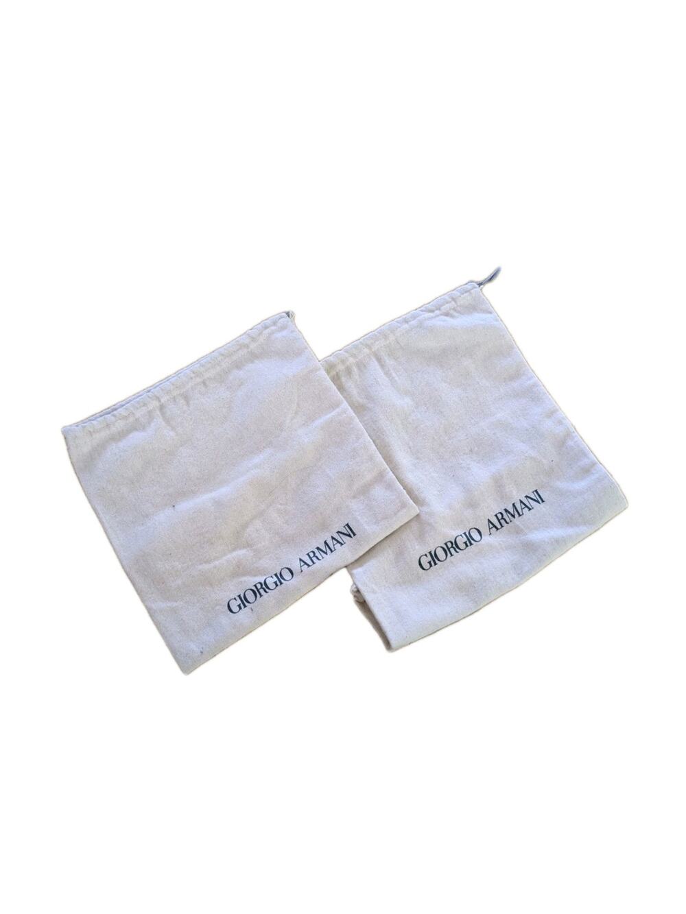 Giorgio Armani Drawstring Dust Cover Bag Ivory 10x14 Protection Purse Shoes Lot